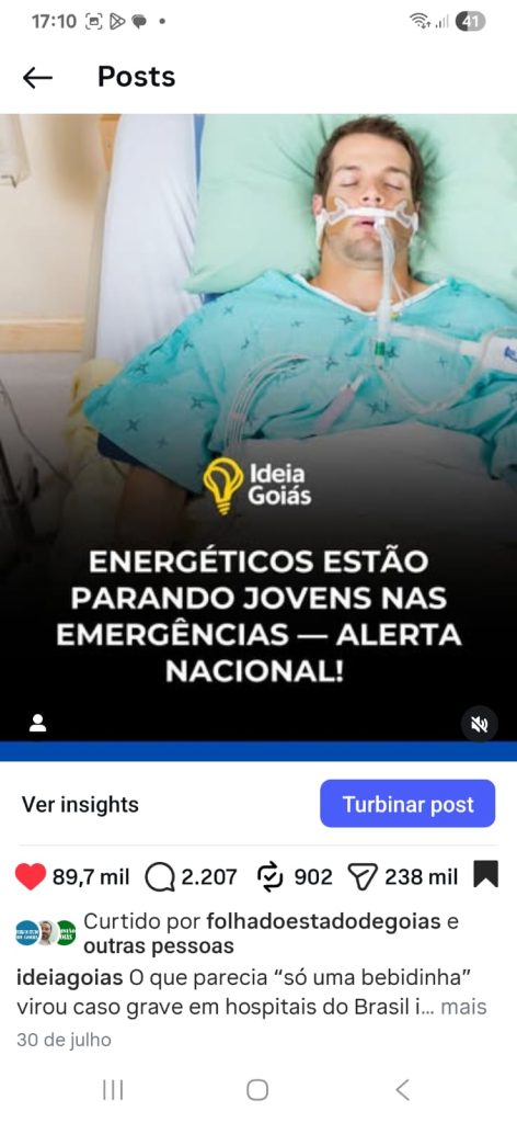 Post no Instagram da ideia Goiás 2