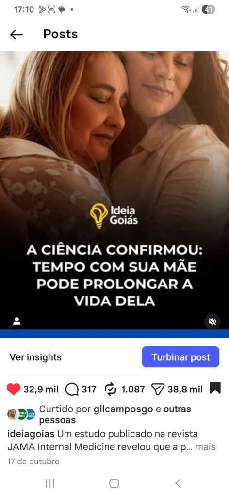 Post no Instagram da ideia Goiás