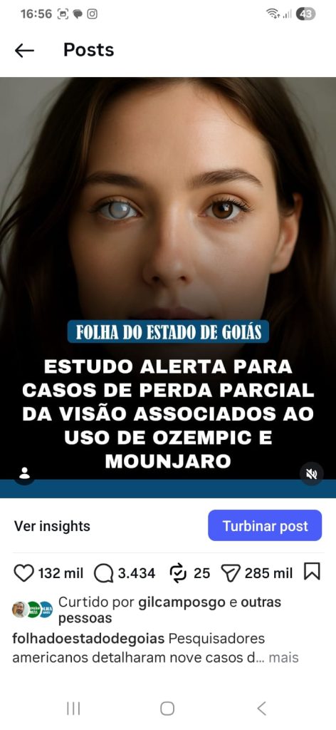 Post no Instagram do Folha do Estado de Goiás 2